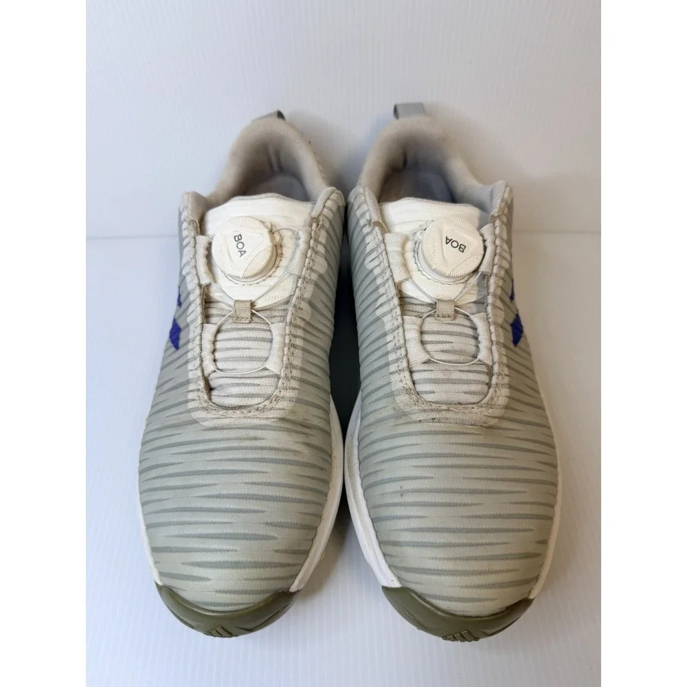Adidas CodeChaos BOA J Youth Sneakers Gray Halo Blue Spikes Golf Shoes Size 6
